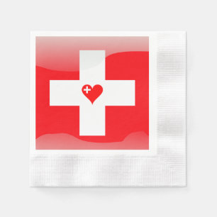 Serviette En Papier Drapeau suisse