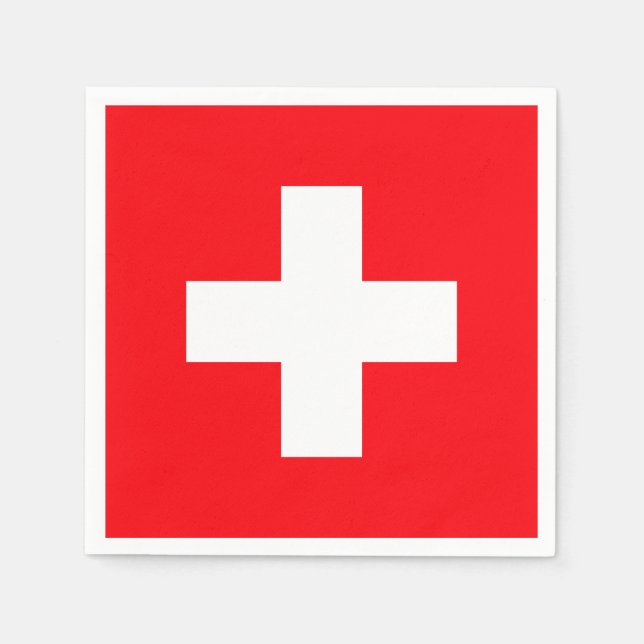 Serviette En Papier Drapeau suisse (Devant)