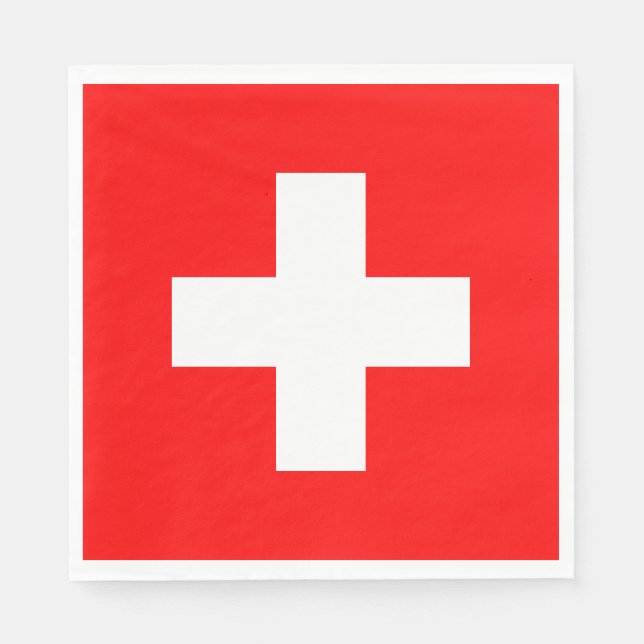 Serviette En Papier Drapeau suisse (Suisse) (Devant)