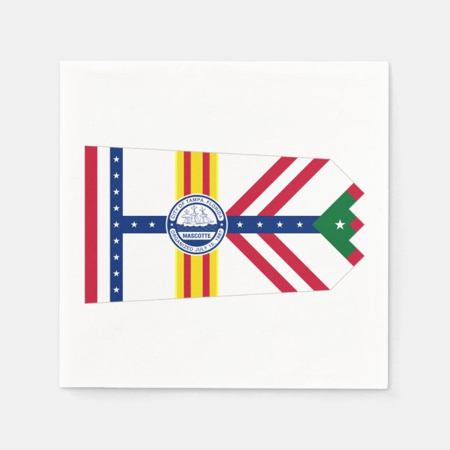 Serviette En Papier Drapeau Tampa, Floride Papier serviettes (Devant)