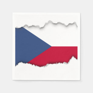 Serviette En Papier Drapeau tchèque