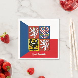 Serviette En Papier Drapeau tchèque & fête République tchèque Tchéquie