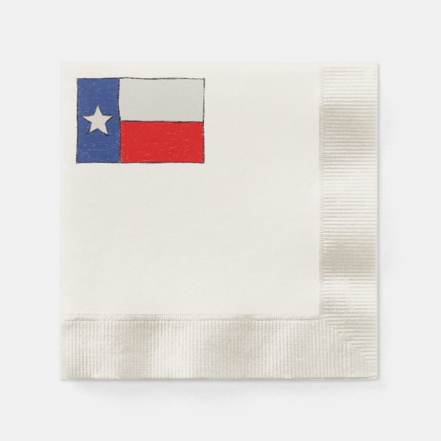 Serviette En Papier Drapeau texan (Devant)