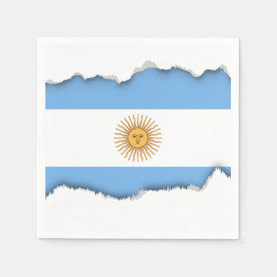 Serviette En Papier Drapeau traditionnel de l'Argentine
