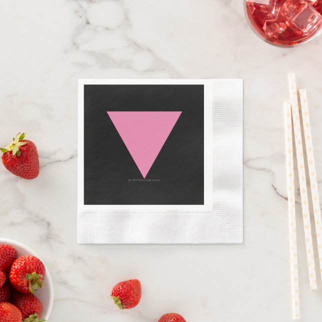 Serviette En Papier Drapeau triangle rose de SlipperyJoe drapeau rose  (En situation)