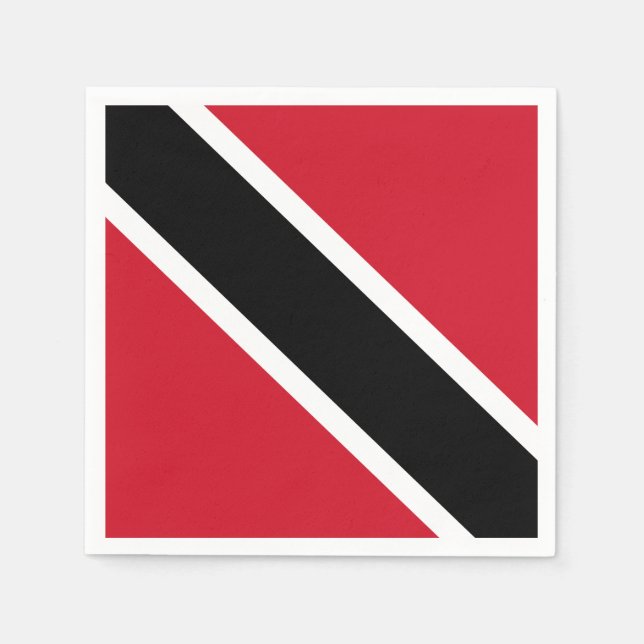Serviette En Papier Drapeau Trinidad (Devant)