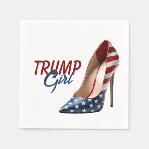 Serviette En Papier Drapeau TRUMP GIRL talons hauts