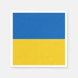 Serviette En Papier Drapeau Ukraine