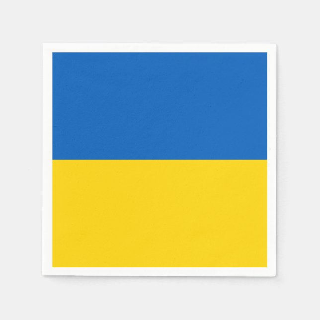 Serviette En Papier Drapeau Ukraine (Devant)
