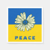 Drapeau ukrainien Bleu Jaune Tournesol de Paix