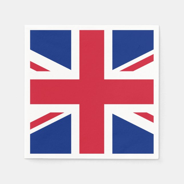 Serviette En Papier Drapeau Union Jack du Royaume-Uni (Devant)