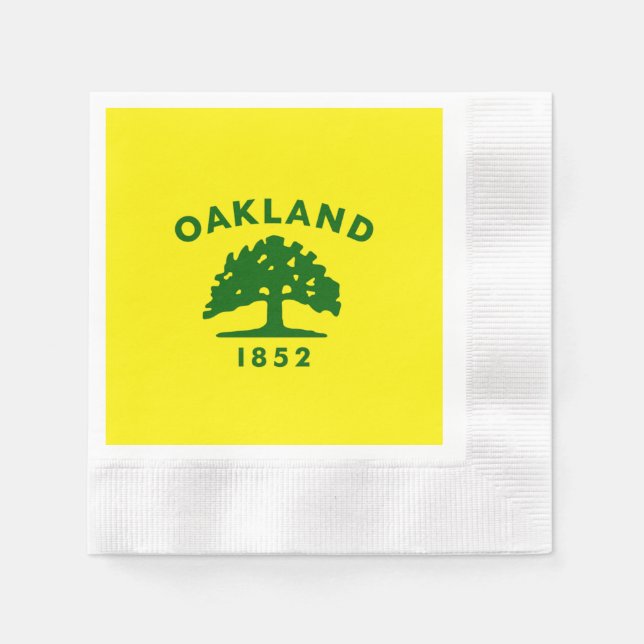 Serviette En Papier Drapeau urbain d'Oakland (Devant)