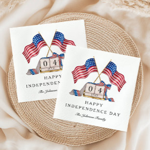 Serviette En Papier Drapeau USA patriotique 4 juillet 