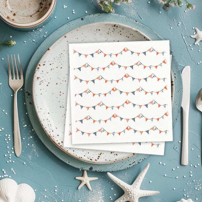 Serviette En Papier Drapeaux Nauteurs Baby Shower (Créateur téléchargé)