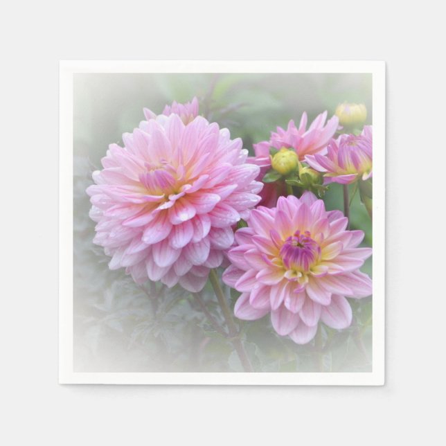 Serviette En Papier Dreamy Dahlias (Devant)