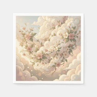 Serviette En Papier Dreamy Floral Clouds Cherry Blossom