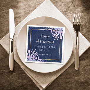 Serviette En Papier Dreamy Lilac Pastel Aquarelle Parti de retraite