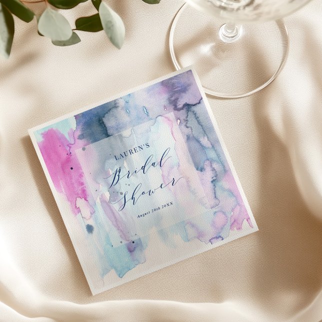 Serviette En Papier Dreamy Spring Watercolor Bridal Shower Napkins (Créateur téléchargé)