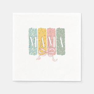 Serviette En Papier Drôle Bow Coquette Mama Fleurs Fête des Mères