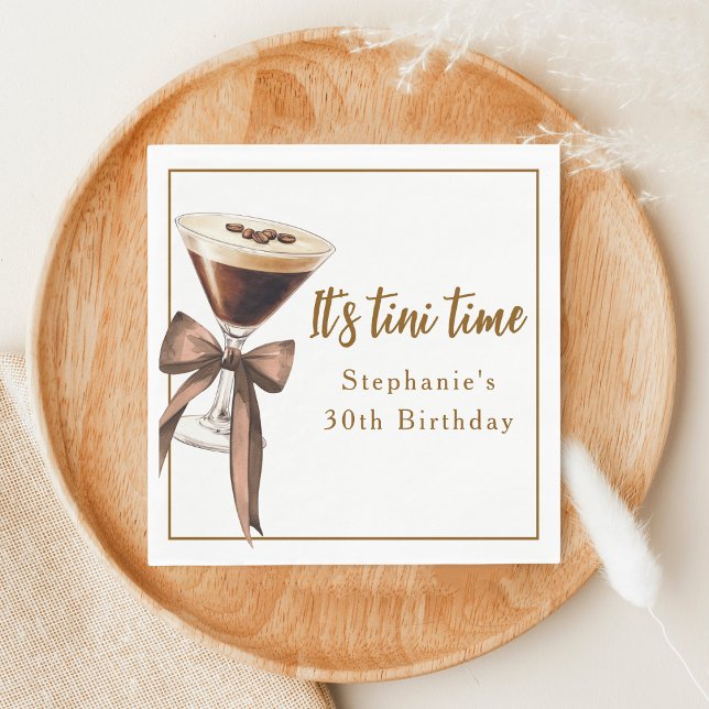Serviette En Papier Drôle C'est le moment Tini Espresso Martinis Anniv (Créateur téléchargé)
