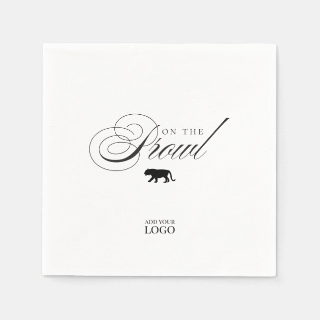 Serviette En Papier Drôle Cougar On the Prowl Bar Restaurant Cocktail (Devant)