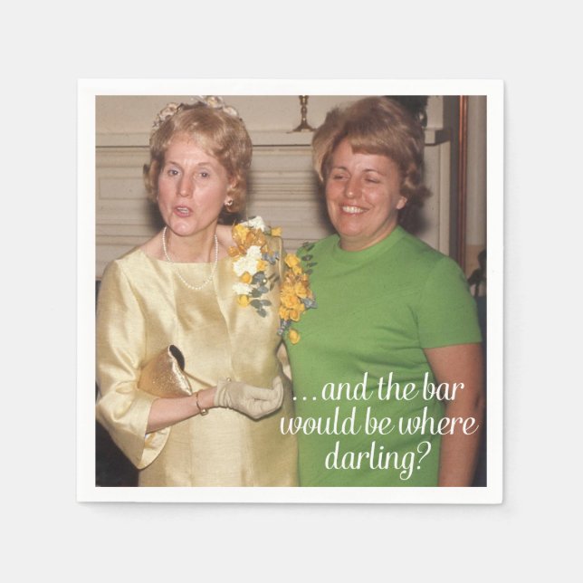 Serviette En Papier Drôle Dames Cocktail Napkins (Devant)