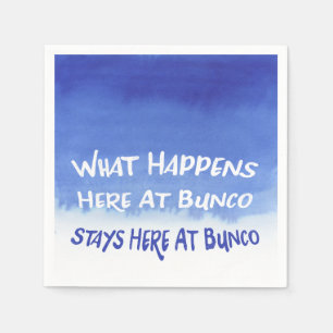Serviette En Papier Drôle de Bunco Ce Qui Se Passe Ici Ombre Bleue