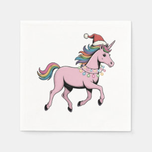 Serviette En Papier Drôle de chapeau de Noël Santa Axolotl Xmas tenue
