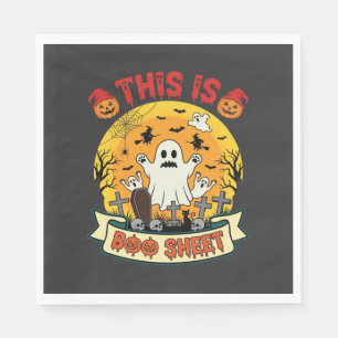 Serviette En Papier Drôle de Halloween Boo Sheet Fantôme Cimetière