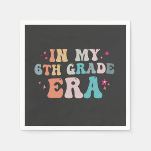 Serviette En Papier Drôle de retour à l'école Dans mon professeur de 6