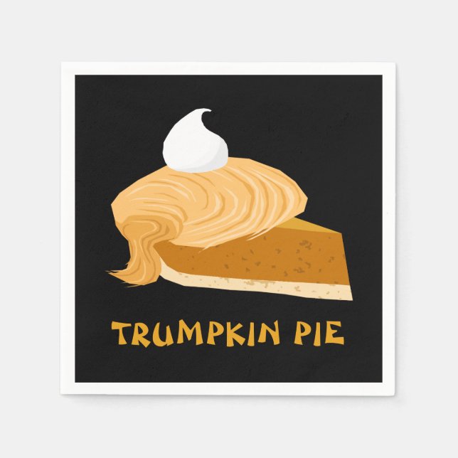 Serviette En Papier Drôle Donald Trump Trumpkin Pie (Devant)