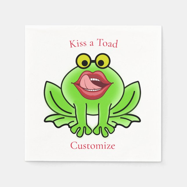 Serviette En Papier Drôle Embrasse Un Toad Thunder_Cove (Devant)