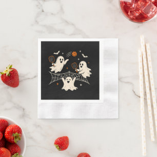 Serviette En Papier Drôle Fantôme Épouvantable Pickleball Halloween