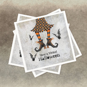 Serviette En Papier Drôle Jambes de sorcière Wicked Halloween Party