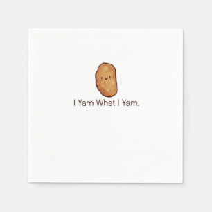 Serviette En Papier Drôle Je Yam Ce Que Je Yam Pour Hommes, Femmes Et 