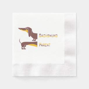 Serviette En Papier Drôle mignon dachshund pour parent chien long