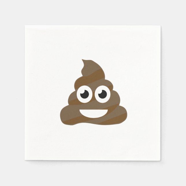 Serviette En Papier Drôle mignon Poop Emoji (Devant)