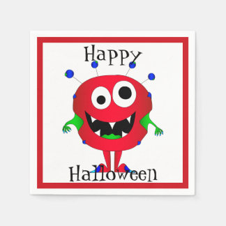 Serviette En Papier Drôle, Monstre, Halloween