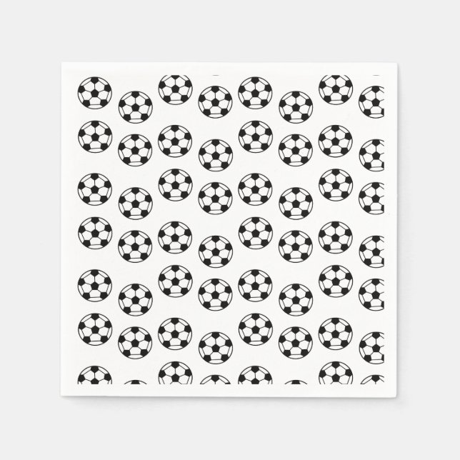 Serviette En Papier Drôle Motif de balle de football (Devant)