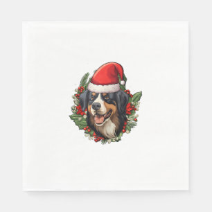 Serviette En Papier Drôle Noël Bernese Mountain Dog