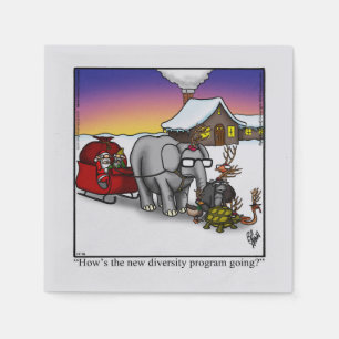 Serviette En Papier Drôle Noël Humour fêtes serviettes