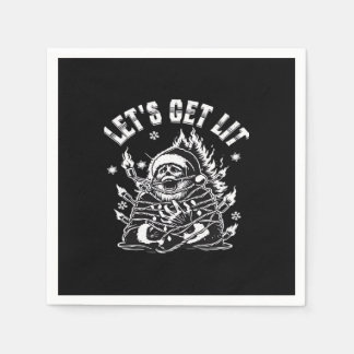 Serviette En Papier Drôle Père Noël, lit Classic