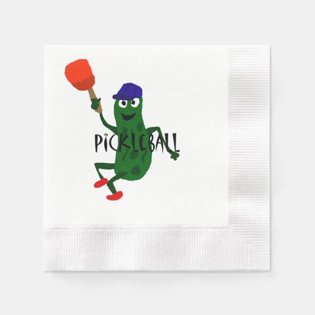 Serviette En Papier Drôle Pickleball (Devant)
