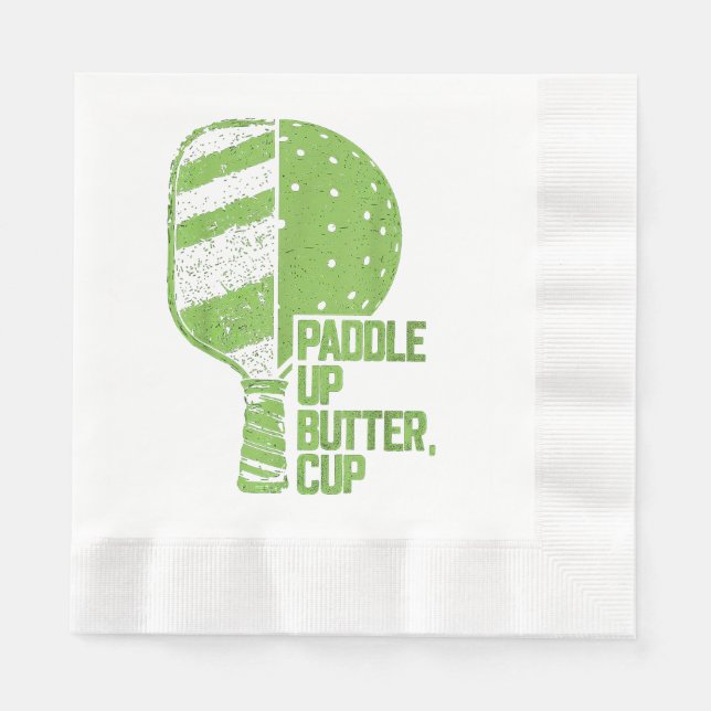 Serviette En Papier Drôle Pickleball Paddle Up Butter Cup (Devant)
