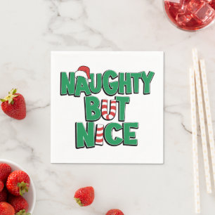 Serviette En Papier Drôle plaisanterie Noël Humour Naughty Mais Nice