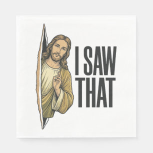 Serviette En Papier Drôle Religieux J'ai Vu Ça Vintage