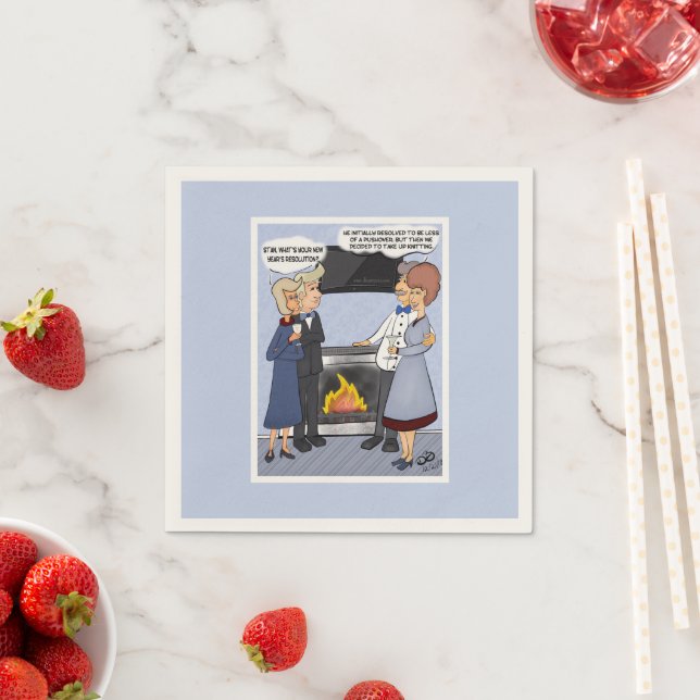 Serviette En Papier Drôle résolution du Nouvel An Napkin (En situation)