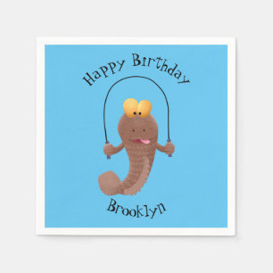 Serviette En Papier Drôle sauter boudskipper poisson dessin animé