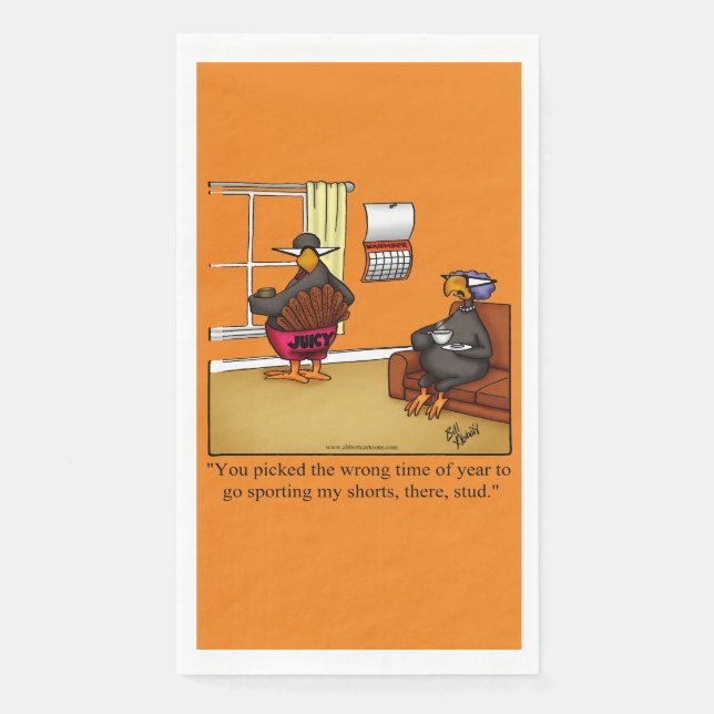 Serviette En Papier Drôle Thanksgiving Humour serviettes de toilette (Devant)