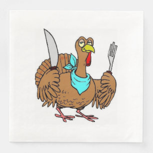 Serviette En Papier Drôle Thanksgiving Turquie
